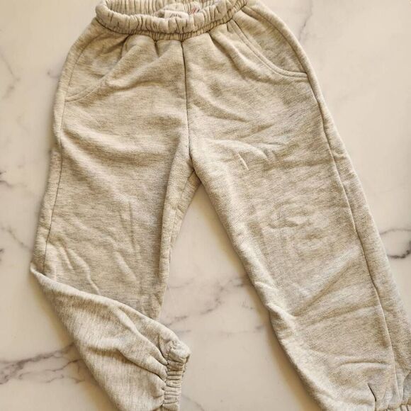 Zara 5-6 year kids unisex gray sweatpants high-rise casual lounge pants sweats - Picture 2 of 6